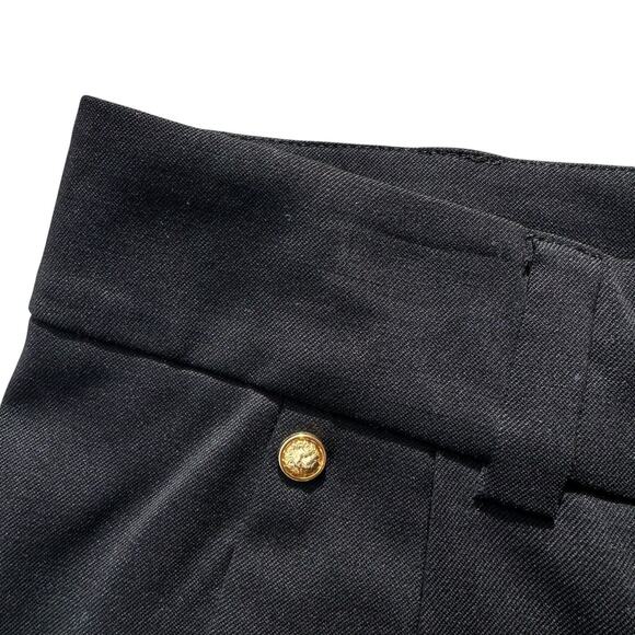 Versace Versus Shorts Tessuto Bermuda Womens 30" Black Pleated Wool Luxury Italy - Picture 6 of 16
